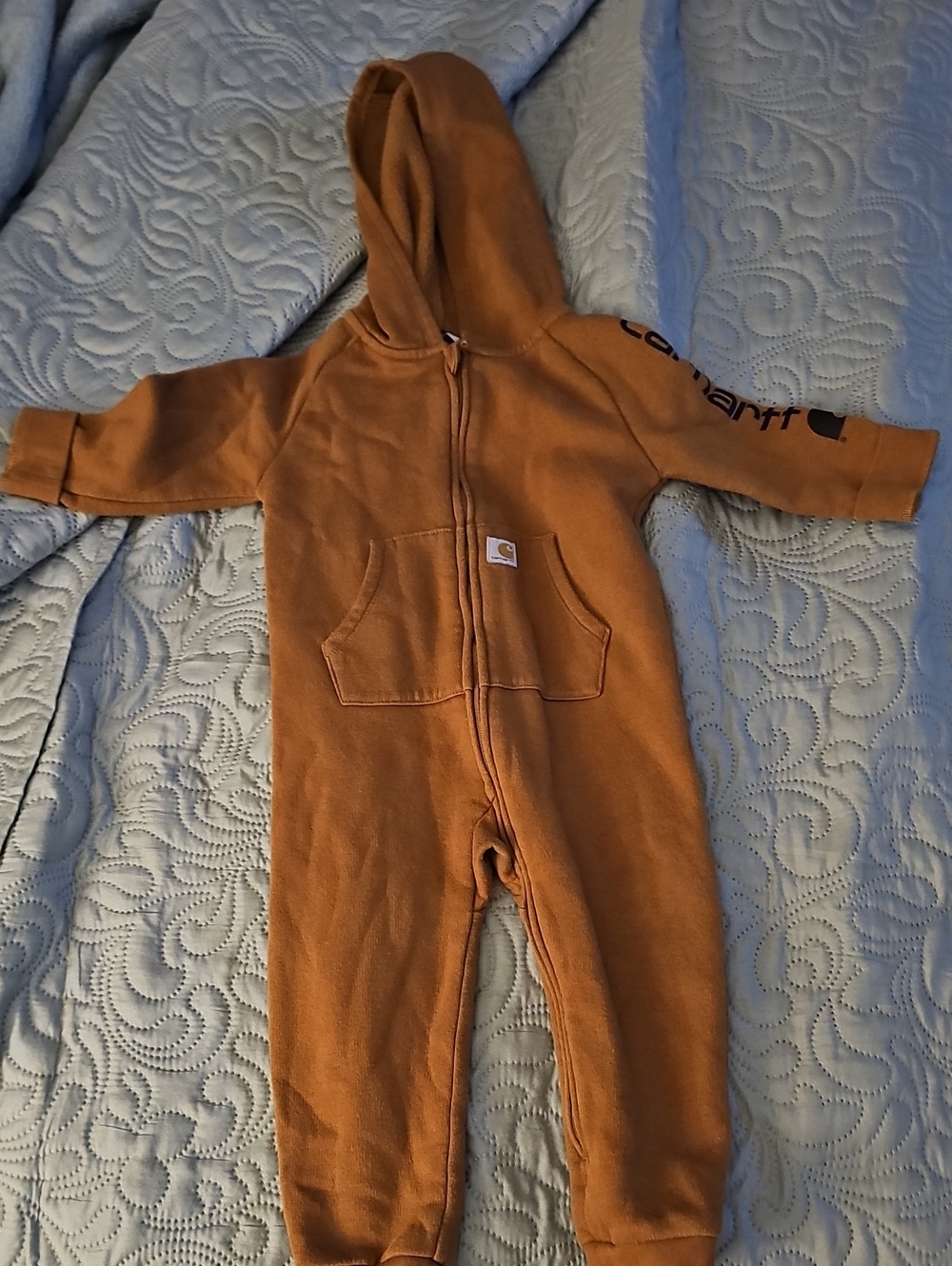 Carhartt Toddler Hooded One-Piece in Carhartt Brown